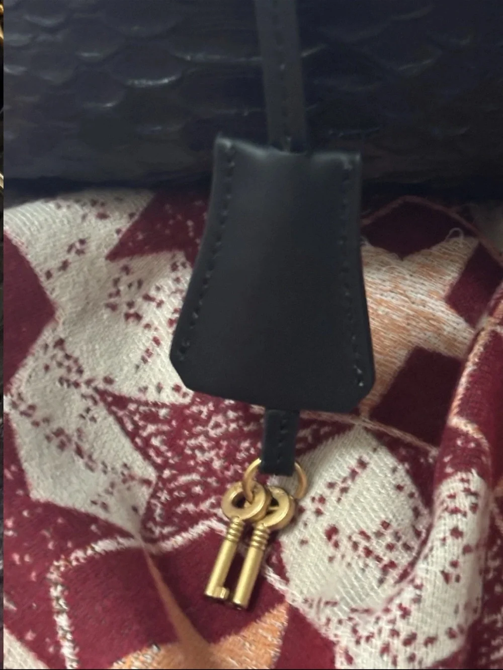 Mulberry Black Python-Texture Satchel with Gold Hardware